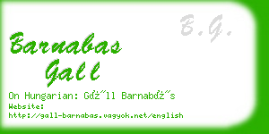 barnabas gall business card